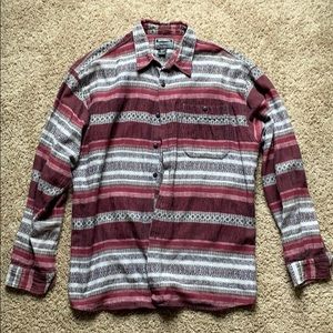 Men’s button up long sleeve w/ Aztec design